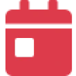 Simple red calendar graphic design